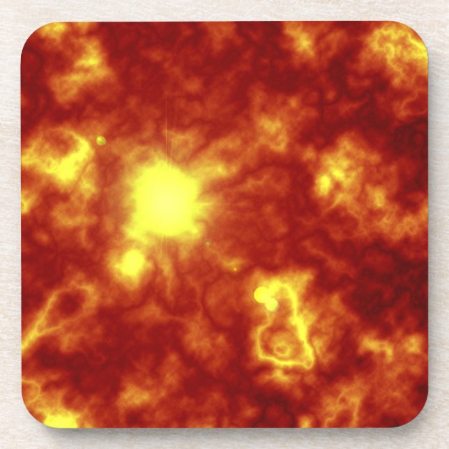 Orange und Gelb Untersetzer (Vorderseite)
