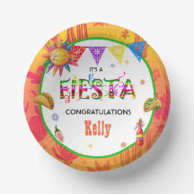 Orange und gelbe Fiesta-Baby-Party