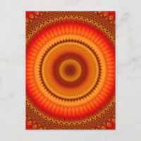 Orange und Gelbe Flora Mandala