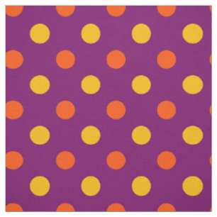 Orange und gelbe Tupfen Lila Stoff