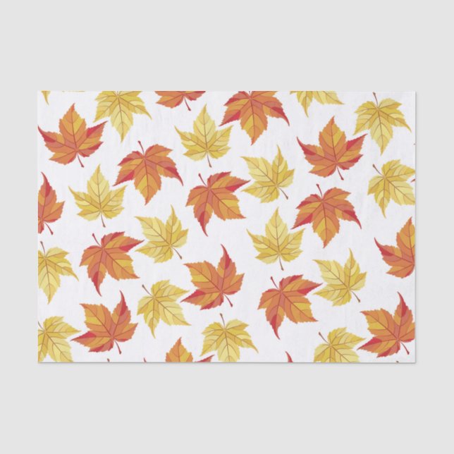 Orange und gelber Herbstlaub Seidenpapier (Vorderseite)