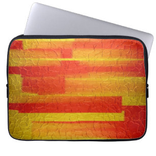 Orange und Gold Edelstahlmetalle 2 Laptopschutzhülle