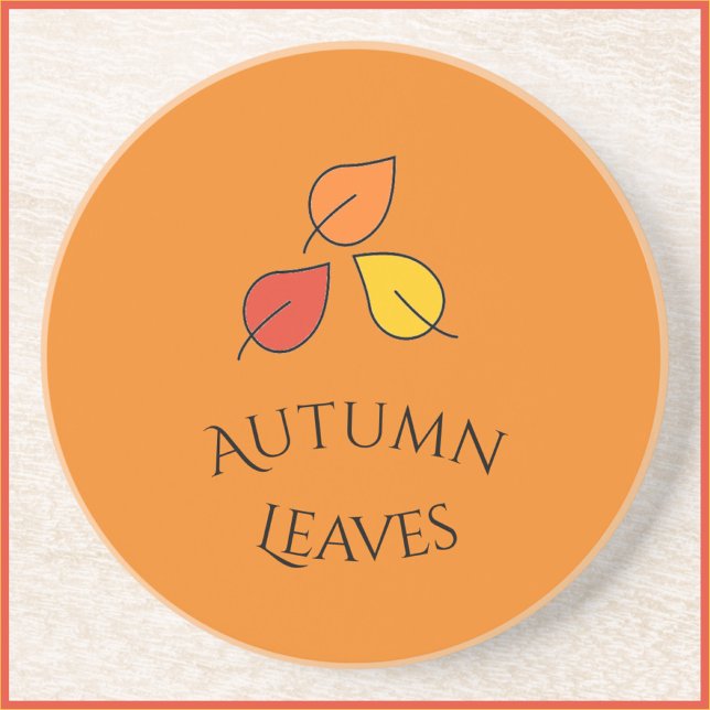 Orange und Gold im Herbst lassen Design-Untersetze Getränkeuntersetzer (Von Creator hochgeladen)
