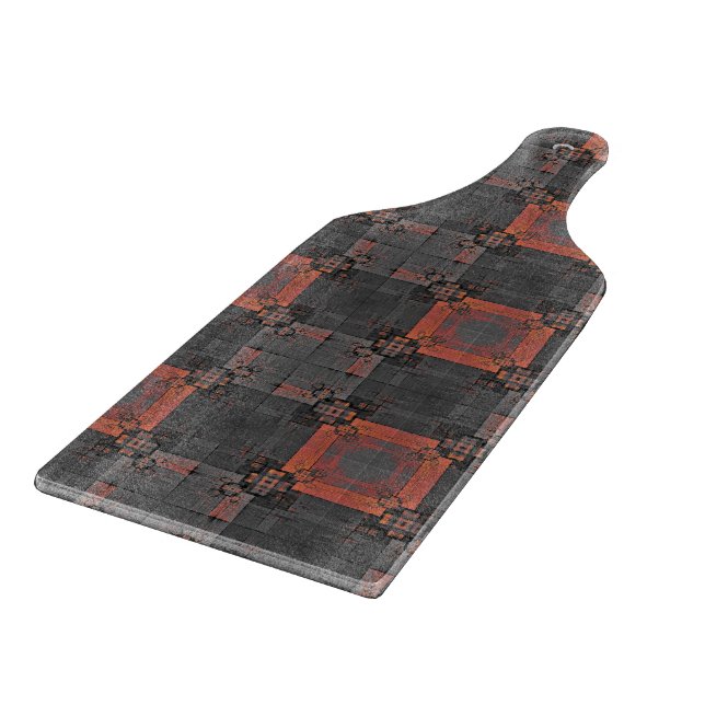Orange und Grau Crossroads Chopping Board Schneidebrett (Ecke)