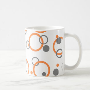 Orange und Grau Farbige Ringe Tasse