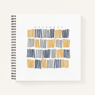 Orange und Gray Abstrakt Spiral Notebook Notizbuch