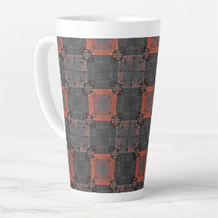 Orange und Gray Crossroads Latte Tasse