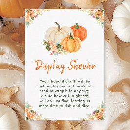 Orange und Green Pumpkins Baby Display Dusche Begleitkarte