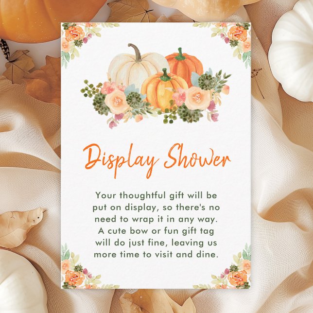 Orange und Green Pumpkins Baby Display Dusche Begleitkarte (Von Creator hochgeladen)