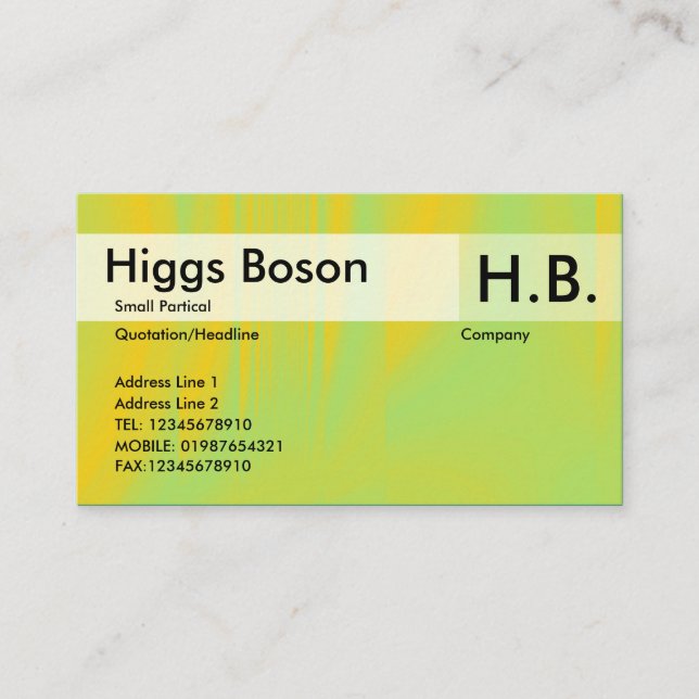 Orange und Grün Visitenkarte (Vorderseite)