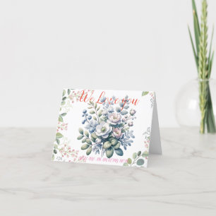 Orange und grüne Blume glücklich Muttertag Dankeskarte