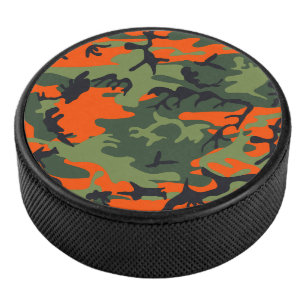 Orange und grüne Tarnung, Militär, Armee Eishockey Puck