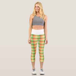 Orange und grüne Yoga-Hosen Leggings