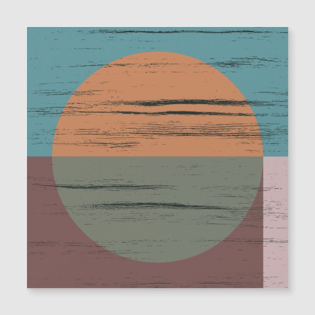 Orange und grüner Kreis Magnetkarte (Vorderseite)