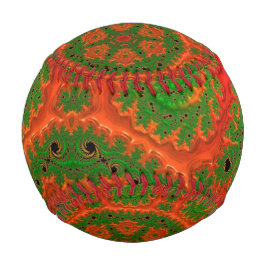 Orange und grünes Kaleidoskop Baseball