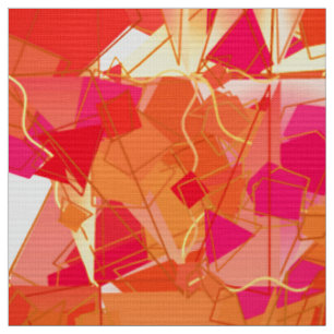 Orange und heißes Rosa abstrakt Stoff
