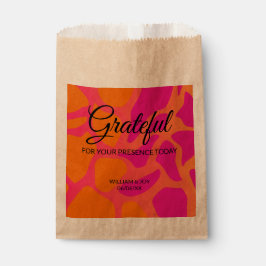 Orange und Hot Pink Gradient Dankbarkeit Geschenktütchen