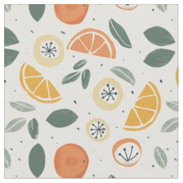 Orange- und Kiwi-Muster Stoff