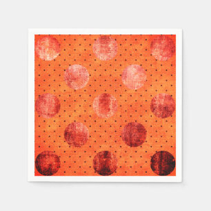Orange und Kupfer-Polka-Dot-Serviette Serviette