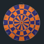 Orange und Marine Dartscheibe<br><div class="desc">Orange- und Navy-Dart-Board</div>