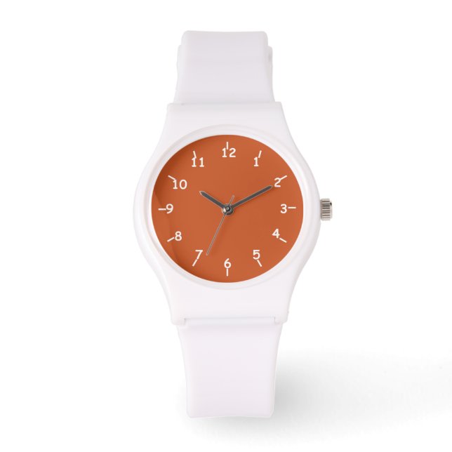 Orange- und Marshmallows Armbanduhr (Vorderseite)