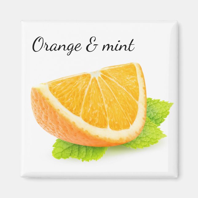 Orange und Minze Magnet (Vorne)