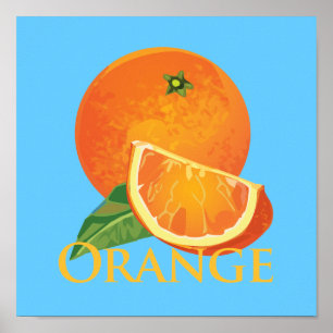 Orange und orange Scheibe Poster