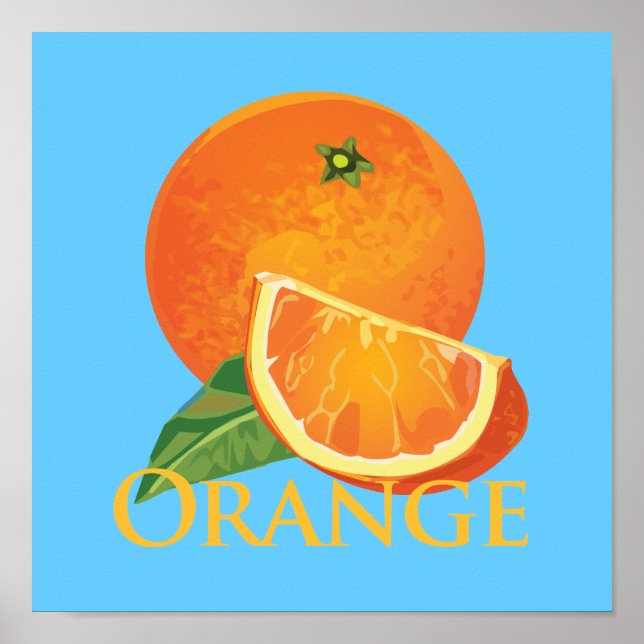 Orange und Orange Slice Poster (Vorne)