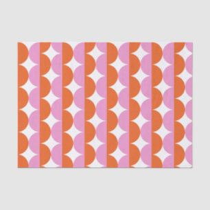 Orange und Pink Mitte Jahrhundert Moderne Wavy Seidenpapier