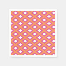 Orange und Pink Tribal Diamond Ikat Muster