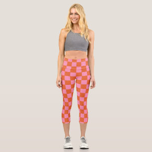 Orange und Rosa Capri Leggings