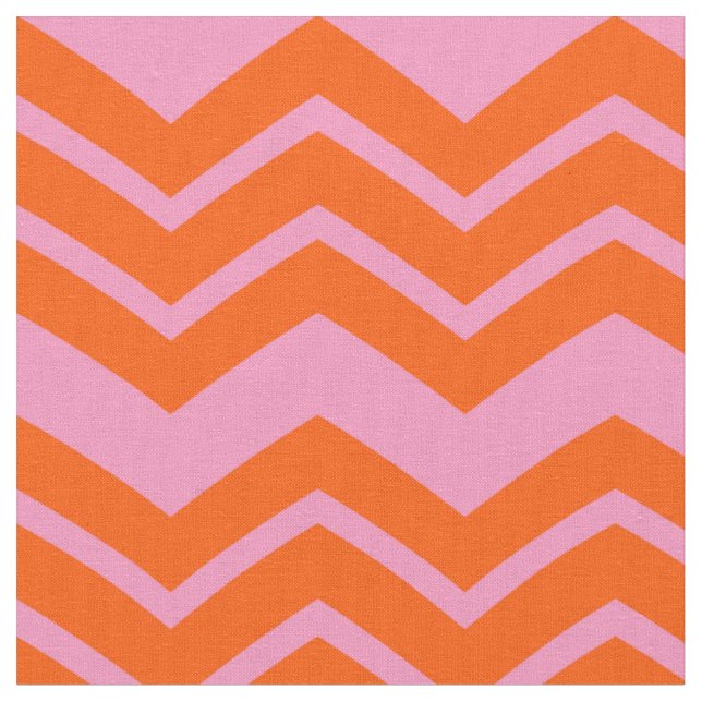 Orange- und rosa Chevron-Musterdesign  Stoff (Nahaufnahme)