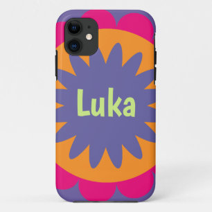 orange und rosa florale Formen Illustration Case-Mate iPhone Hülle