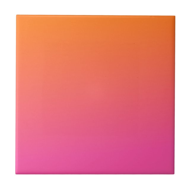 Orange und Rosa glühen Fliese (Vorderseite)