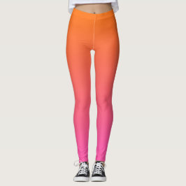 Orange und Rosa glühen Leggings