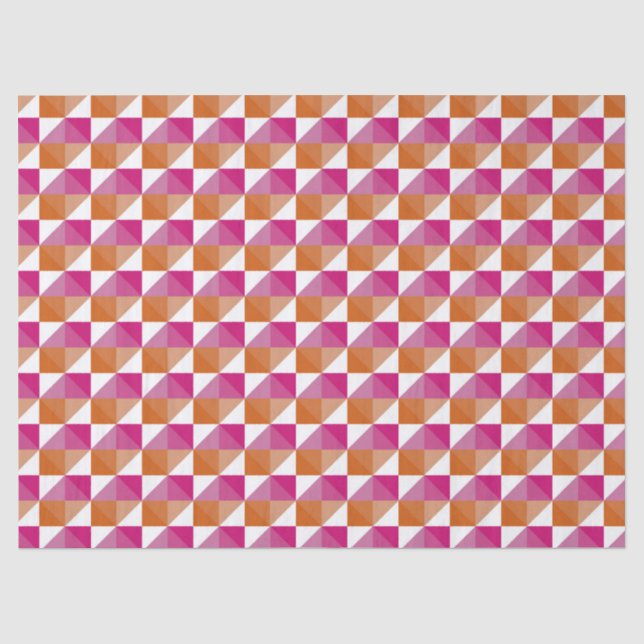 Orange und Rosa Karton Seidenpapier (Vorderseite)