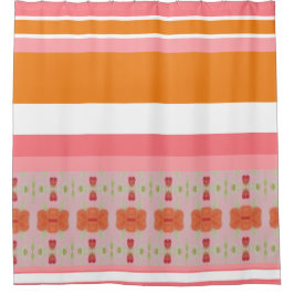 Orange und Rosa Moderne Duschvorhang
