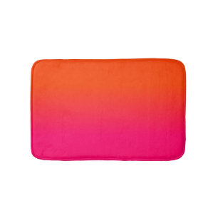 Orange und rosa Ombre Schatten-Neonneonfarbe Badematte