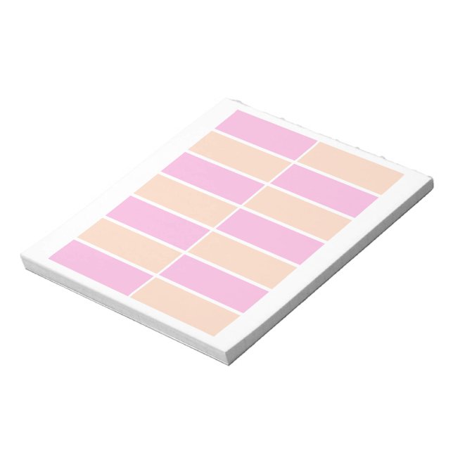 Orange und rosa Planner Notepad Notizblock (Rotiert)