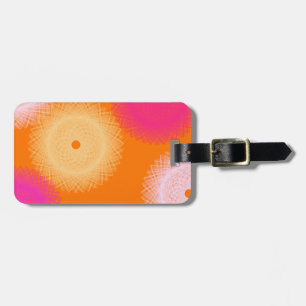 orange und rosa Pop-Farbe Gepäckanhänger