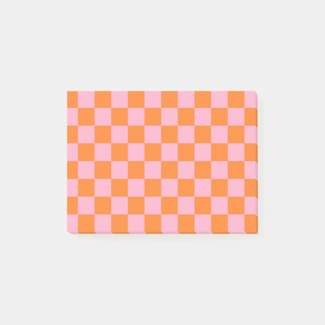 Orange und Rosa Post-it Klebezettel (Vorderseite)