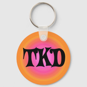 Orange und rosa TKD Schlüsselanhänger