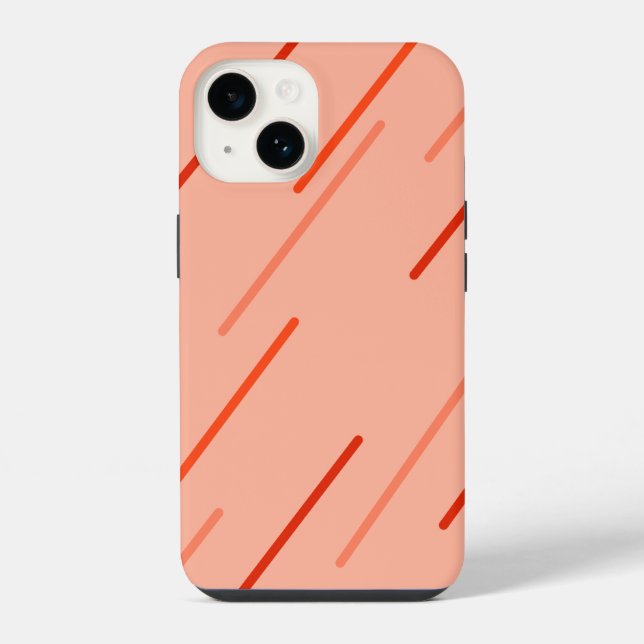 Orange und Rot iPhone 14 Hülle (Rückseite)