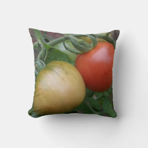 Orange und Rote Tomaten Pilze Kissen
