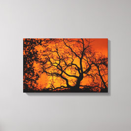 Orange und Schwarz Leinwanddruck