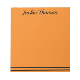 Orange und Schwarz Notepad Notizblock