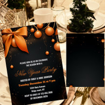 Orange und Schwarz Silvesterparty 2026