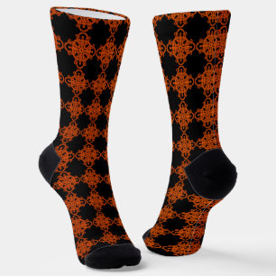 orange und schwarz socken
