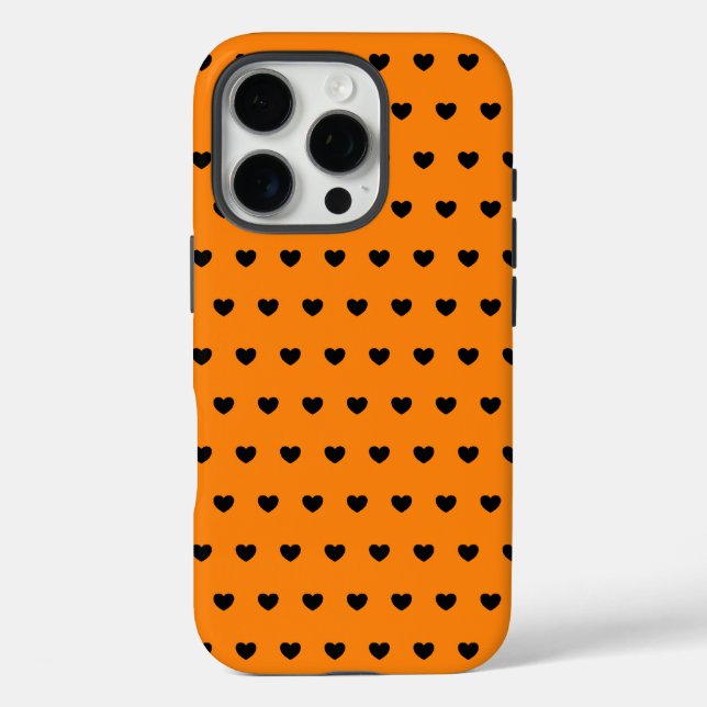 Orange und schwarze iPhone-Abdeckung iPhone 16 Pro Hülle (Rückseite)