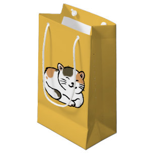 orange und schwarze Katze des niedlichen flaumigen Kleine Geschenktüte